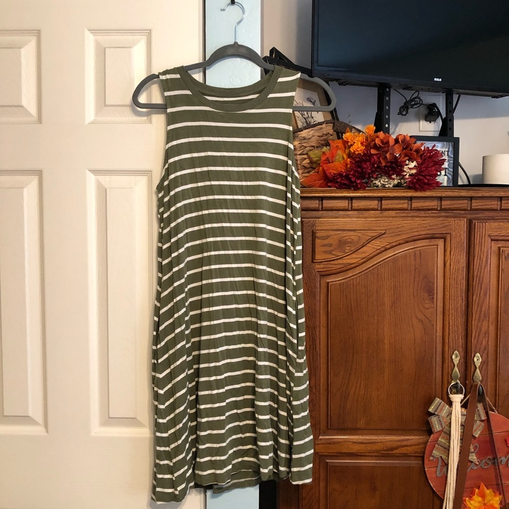 Time and Tru Striped Sleeveless Dress